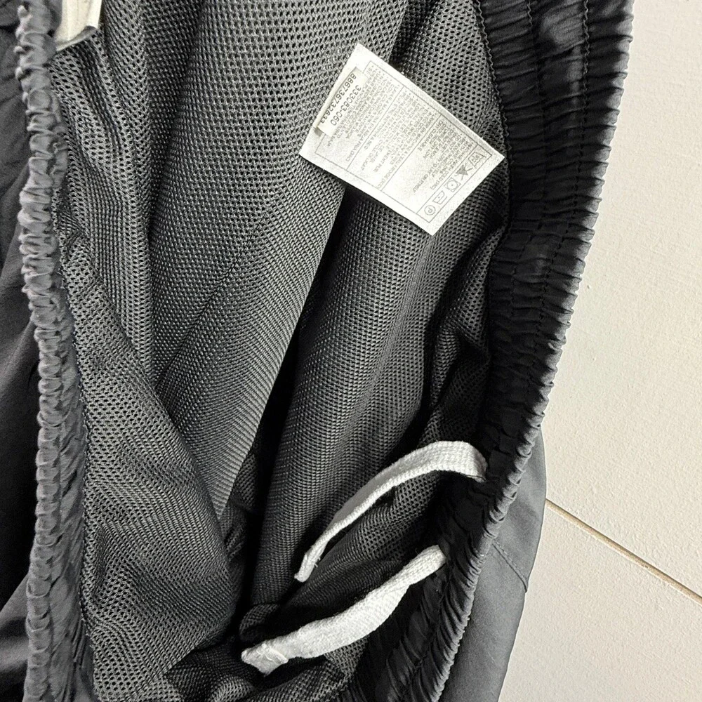 Nike Track Pants Mens Large Dark Gray Mesh Lined Ankle Zip Windbreaker